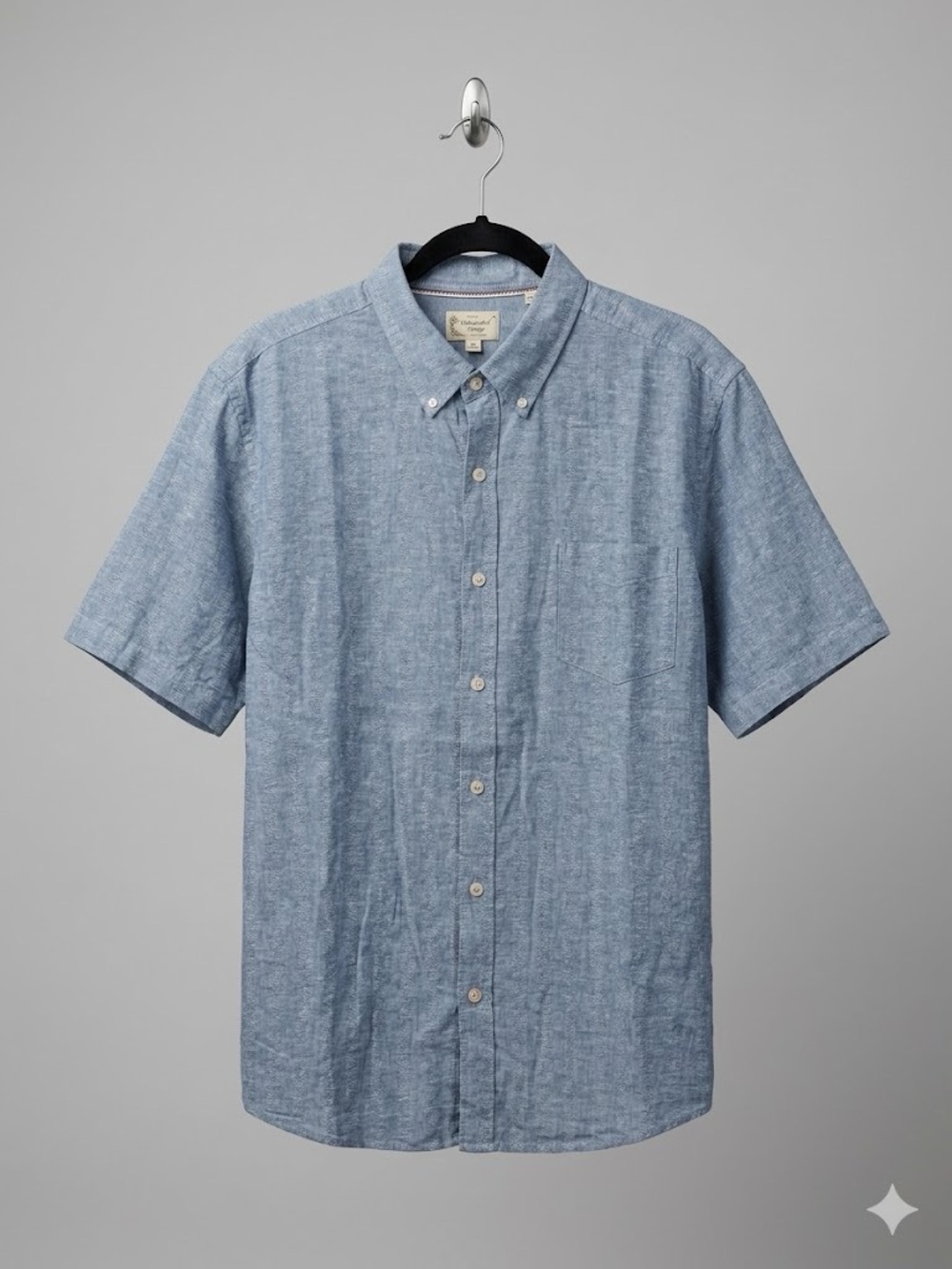 EUC Weatherproof Men's Light Blue Short Sleeve Button-Down Shirt